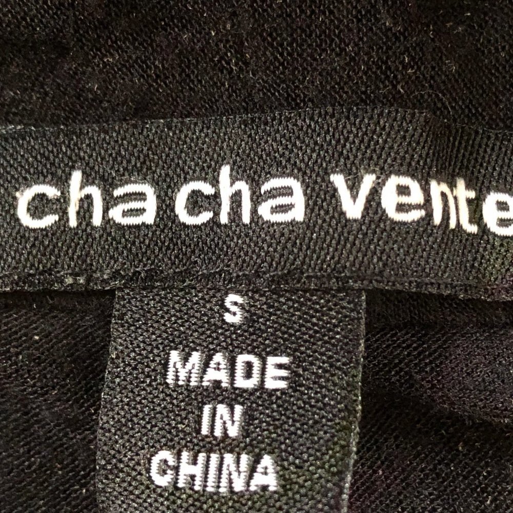 Cha Cha Vente Black Lightweight Long Sleeve Tiered Cardigan Small - Picture 6 of 8